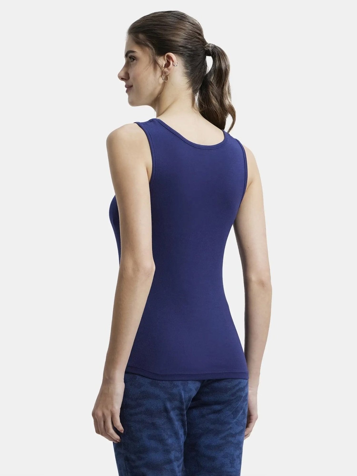 Jockey A113 Women's Super Combed Cotton Rib Fabric Slim Fit Solid Tank Top