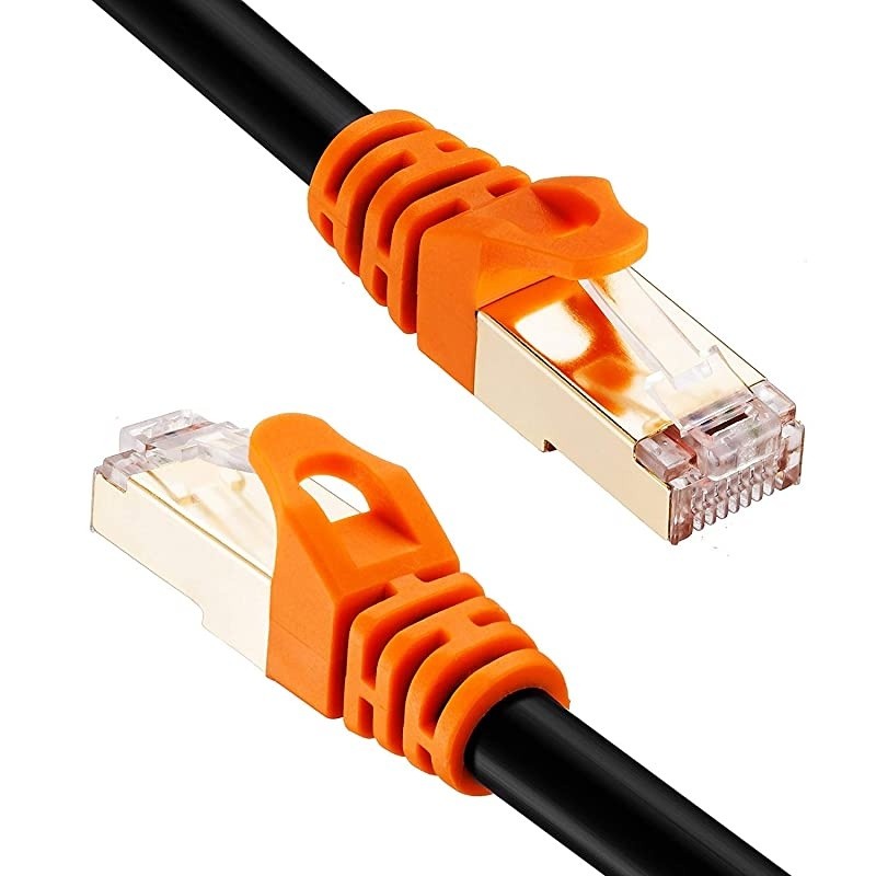 Cat 7 Outdoor Ethernet Cable 30 ft CAT 7 Heavy Duty Double Shielded Ethernet Patch Cable Waterproof Ethernet Cable for Ethernet Switch IP Camera POE and More Direct Burial Ethernet Cable