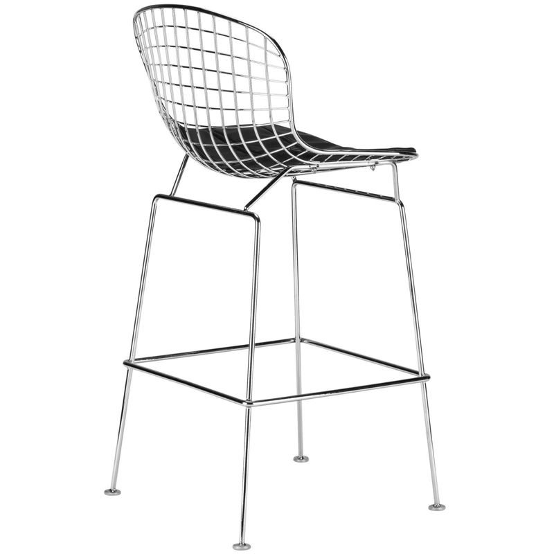 Felix Contemporary Counter Height Barstool Black - Edgemod