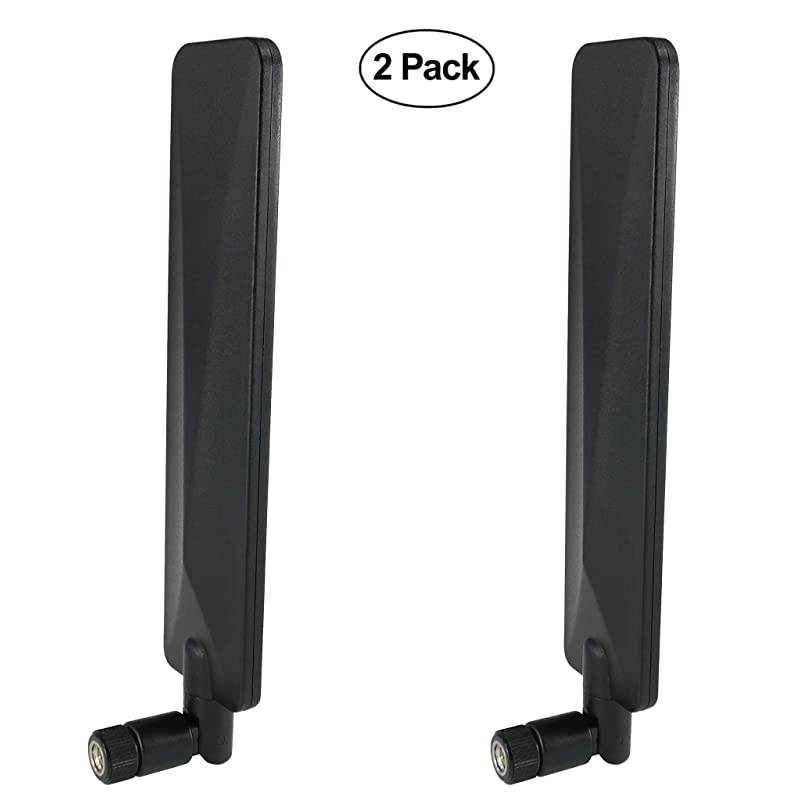 3G4GLTE Universal Wide Band 5 dBi OmniDirectional Paddle Antenna for Cisco Cradlepoint Digi Pepwave Sierra Wireless and Many Others 2 Pack