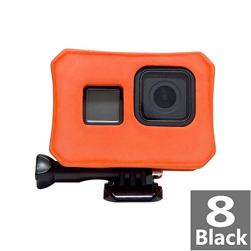 Case - Float for GoPro Hero 8 Black, Floating Housing Anti-Sink Floater Frame Water Sports Accessory - Orange