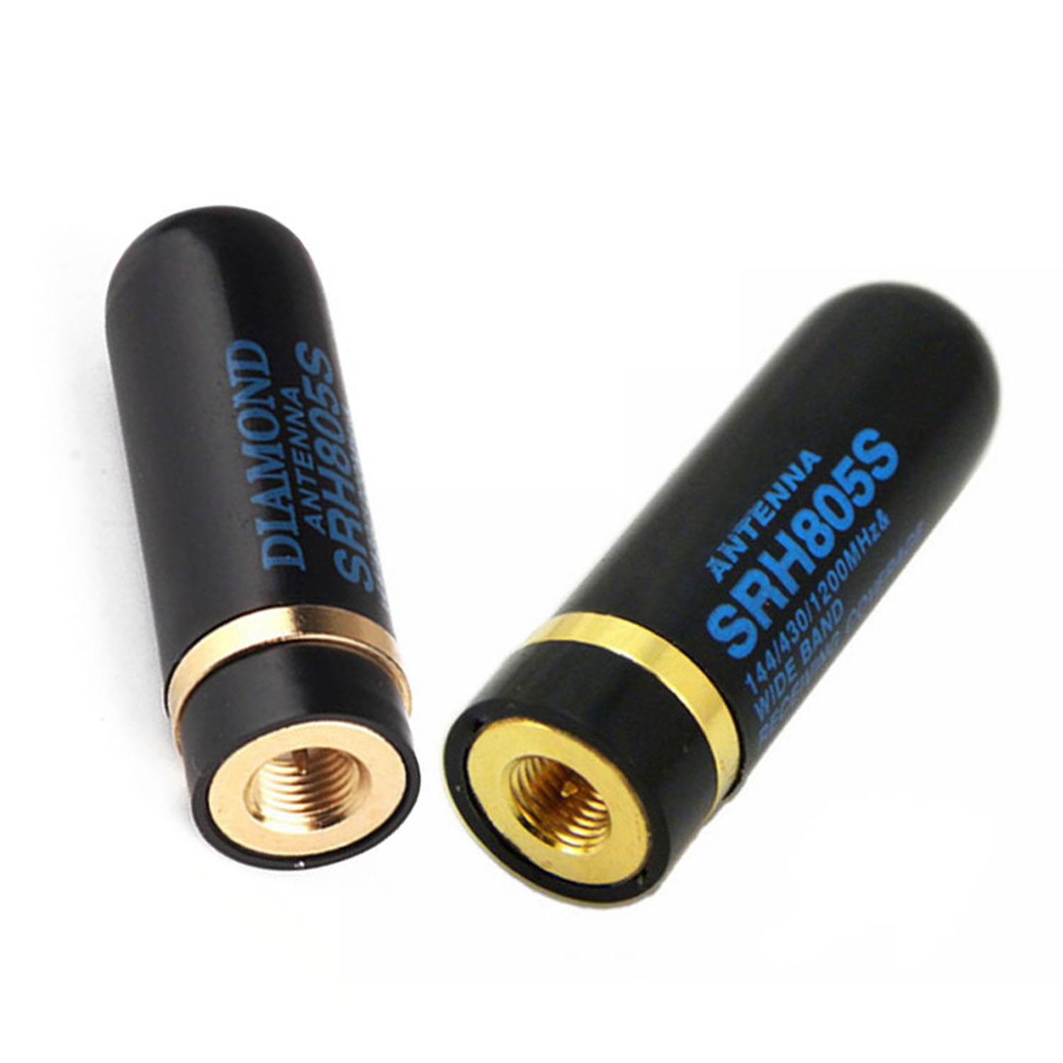 2 Pcs SRH805S SMA Dual Band UHF+VHF Antenna for Baofeng Radio, SMA Female & SMA Male