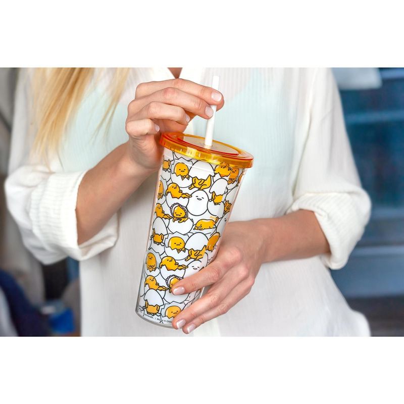Seven20 Sanrio's Gudetama 20 Oz Insulated Tumbler With Lid & Straw