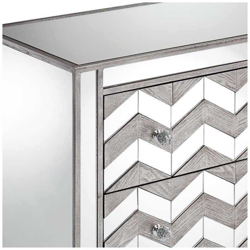 Mirrored Chevron 32" Wide 3-Drawer Chest by Studio 55D