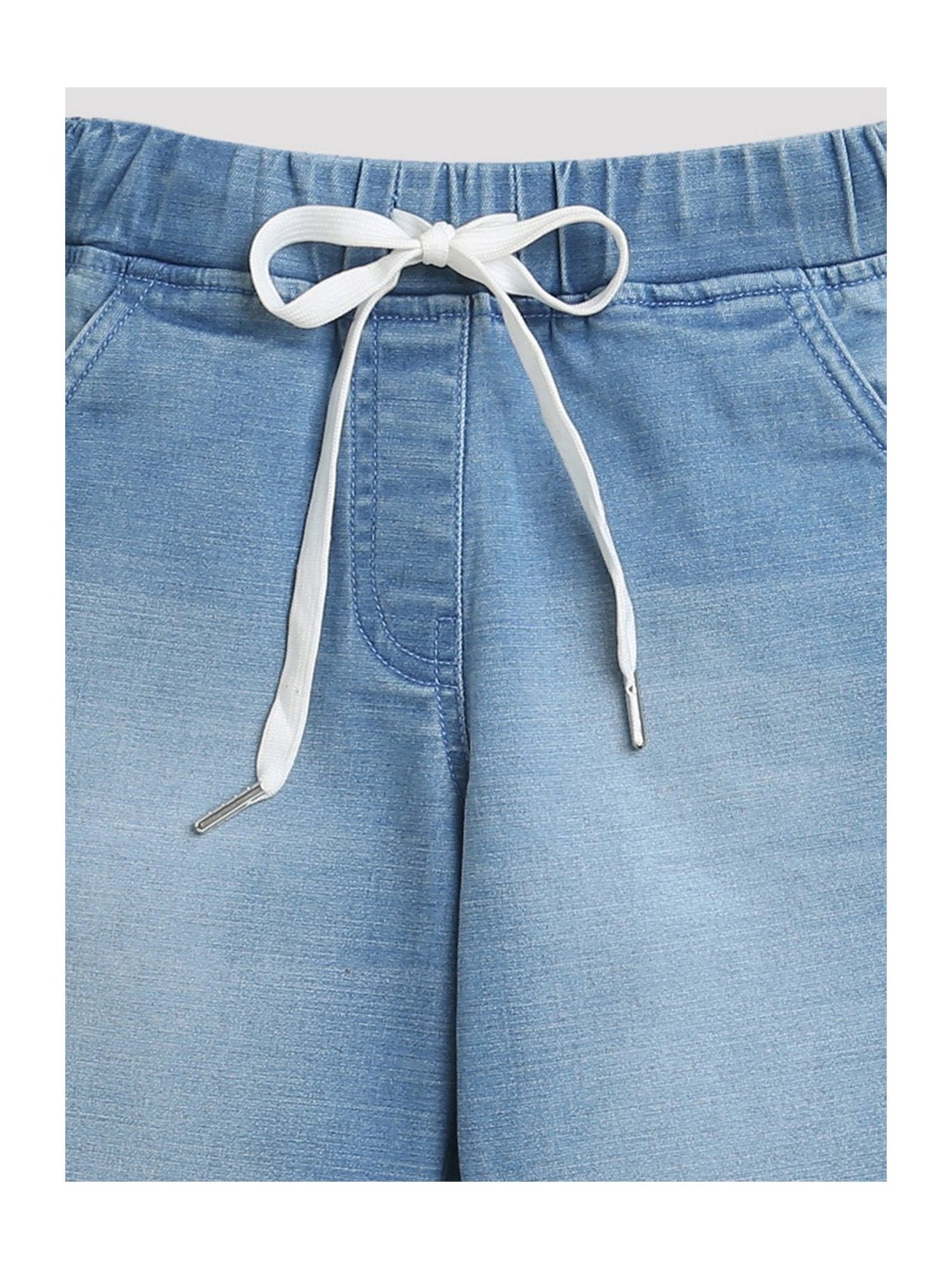 Tiny Girl Light Blue Solid Pants