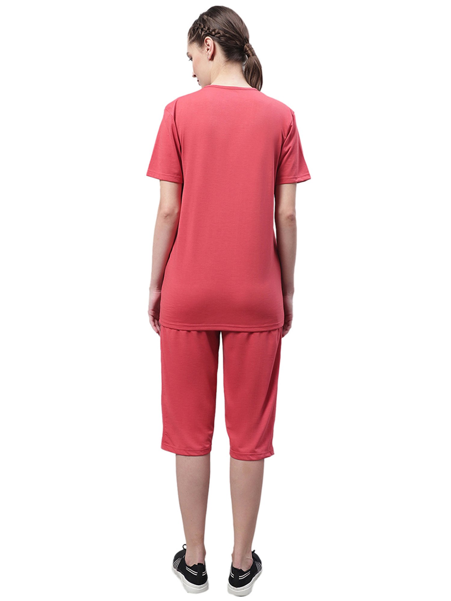 Vimal Jonney Pink T-Shirt With Capris
