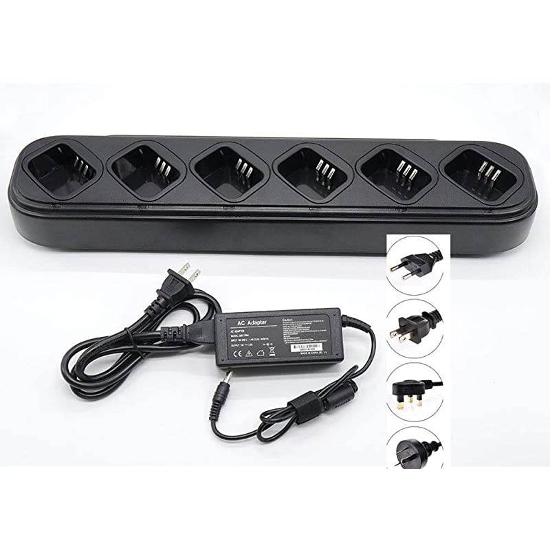 Way 6 Rank Rapid Charger for Motorola CP040 CP150 CP200 PR400 EP450 GP3688