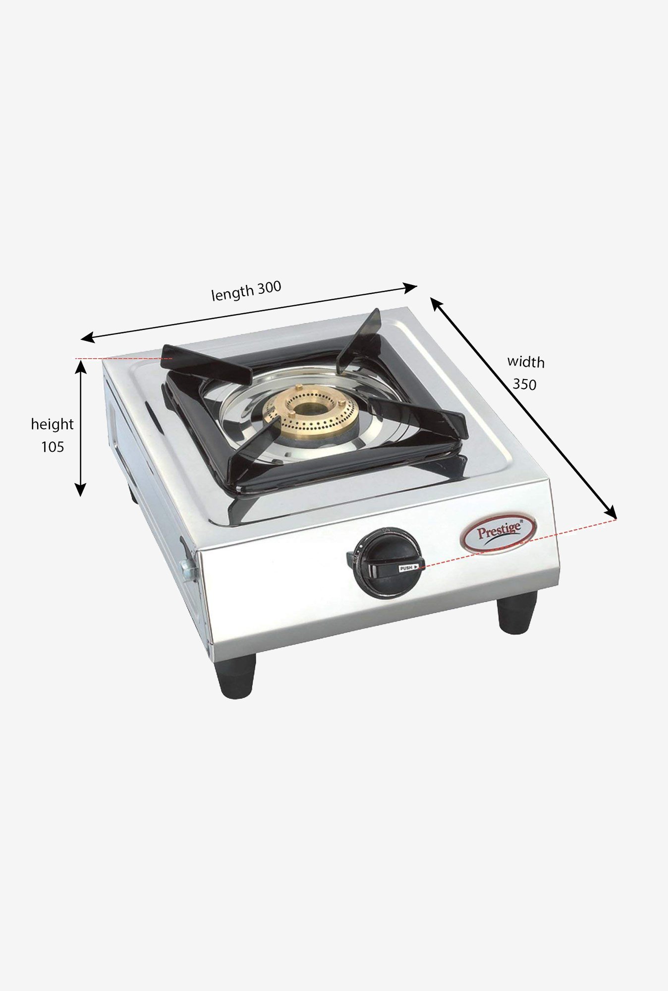 Prestige Prithvi 40000 1 Burner Gas Stove (Silver)