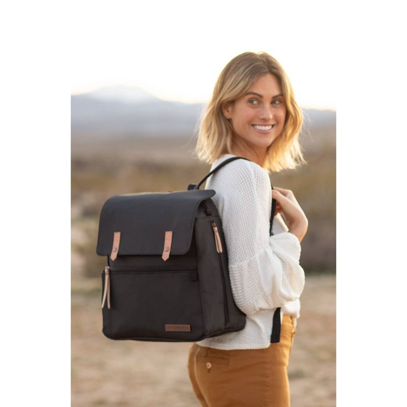 Petunia Pickle Bottom Meta Diaper Bag - Black Matte Canvas