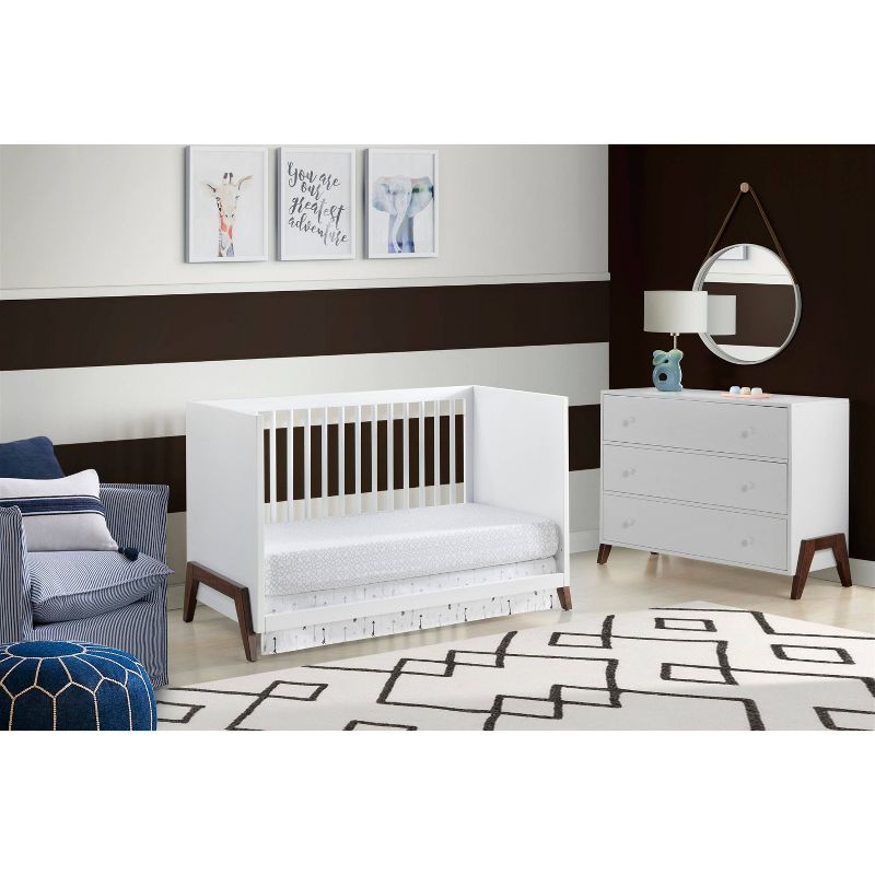 Oxford Baby Mari 3-in-1 Island Crib - White/Brown
