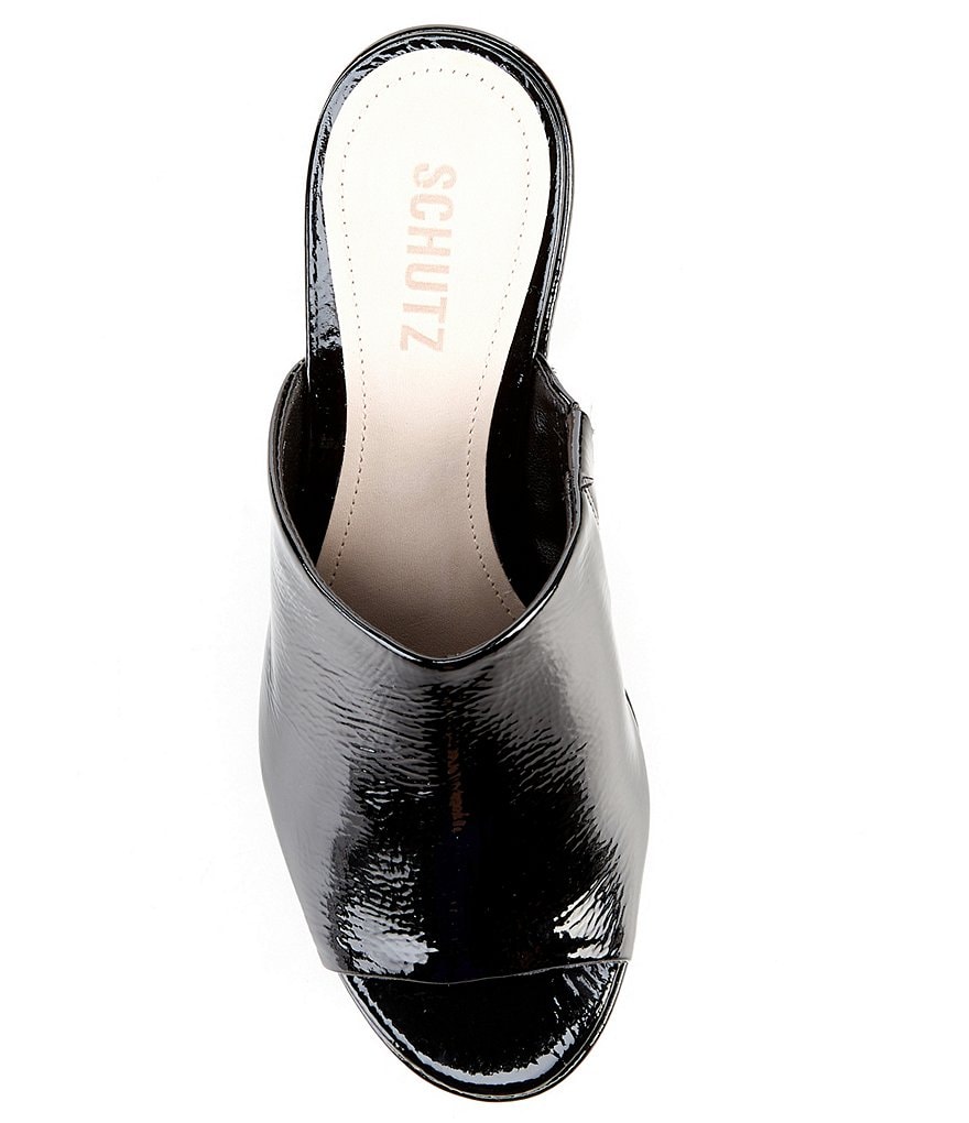 Schutz Coryna Peep Toe Patent Platform Sandal