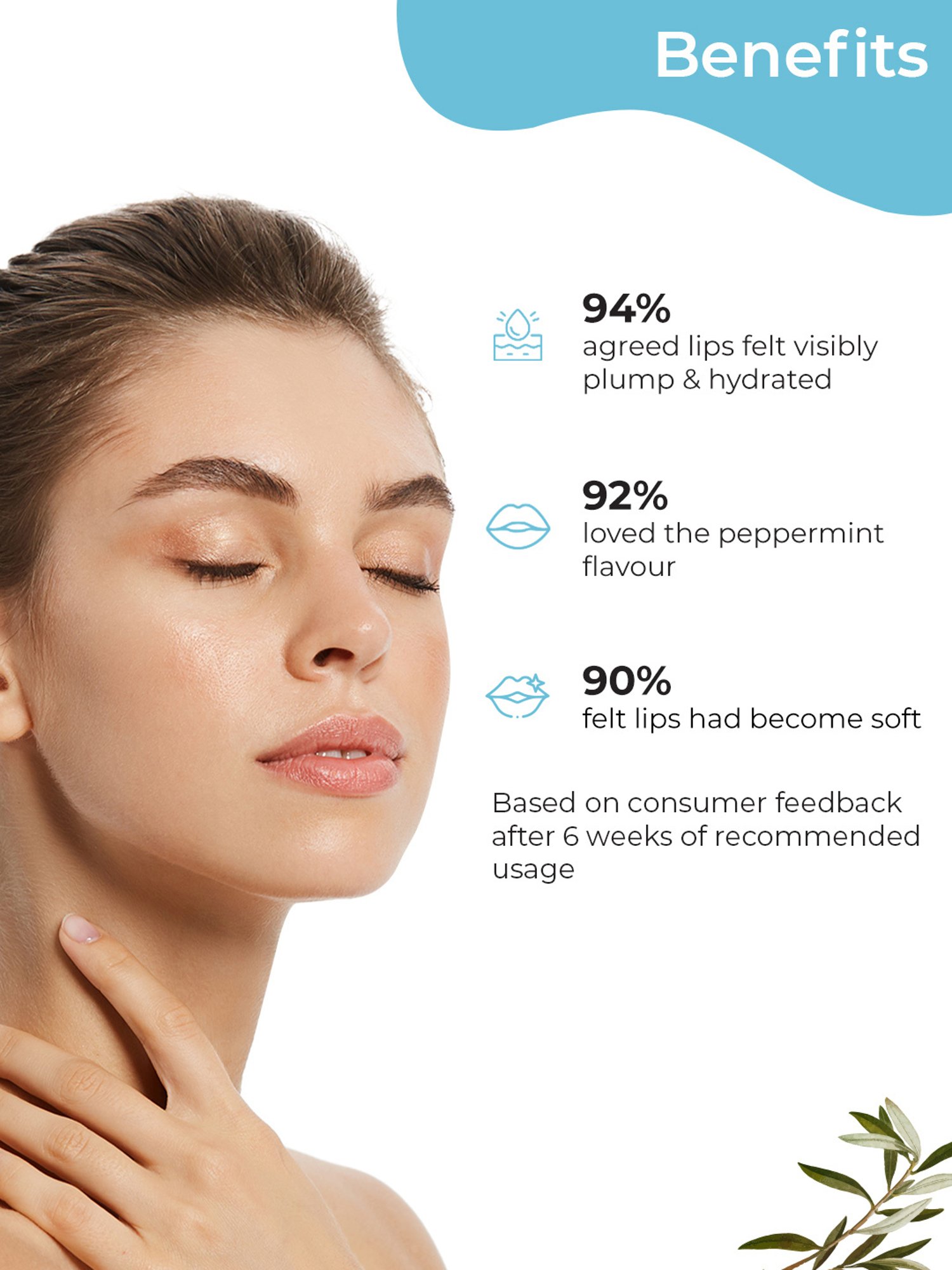 Pilgrim Squalane Peppermint Lip Serum with Roll-On for Visibly Plump Lips - 6 ml