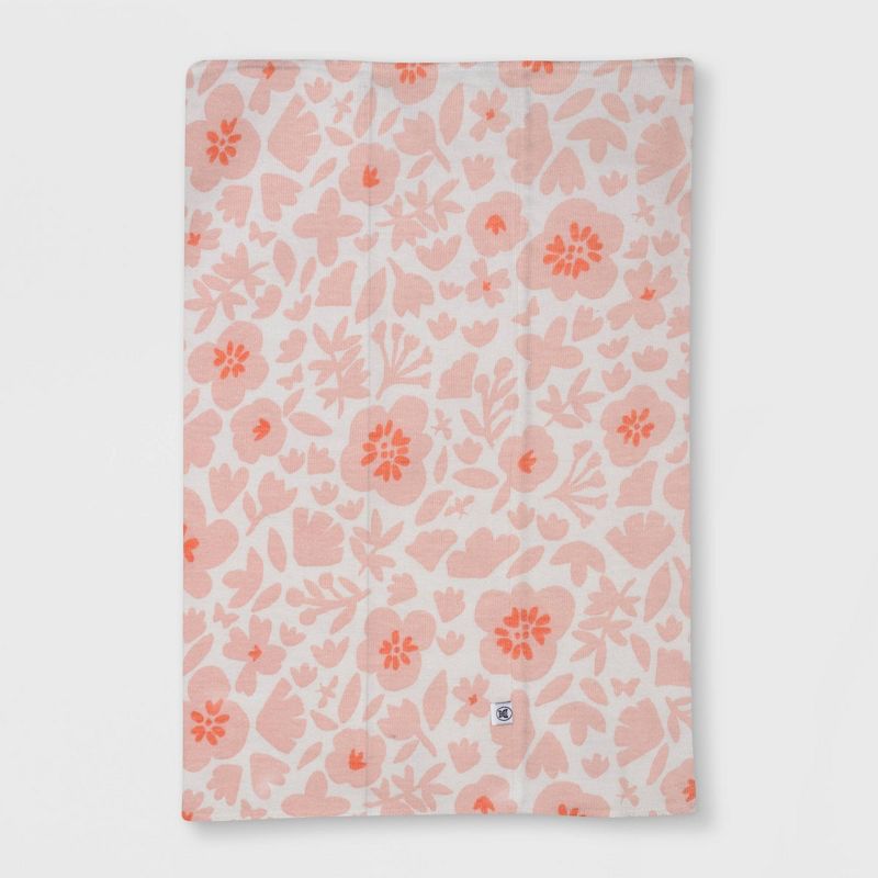 Honest Baby Girls' 4pk Organic Cotton Papercut Floral Multilayer Woven Burp Cloth Set - Pink