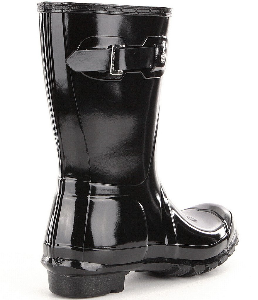 Hunter Women's Original Short Gloss Buckle Strap Rain Boots