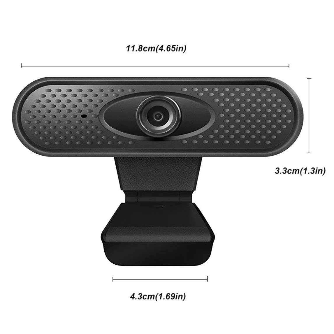 1080P USB Webcam with Mic PC Camera, 110-Degree View Angle Web Computer Camera for Video Calling & Recording Video Conference/Online Teaching/Business Meeting