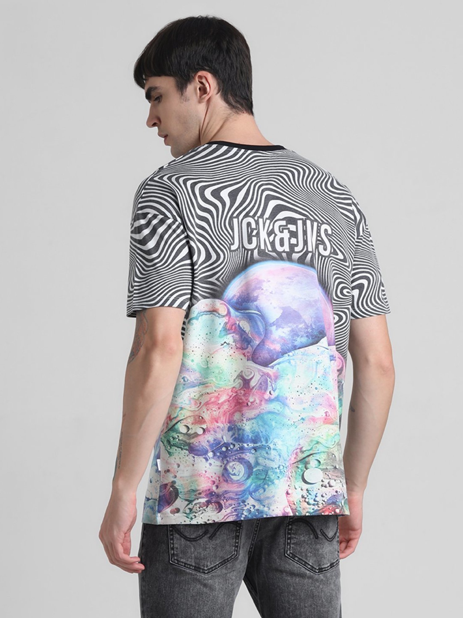 Jack & Jones Cloud Dancer Slim Fit Printed T-Shirt