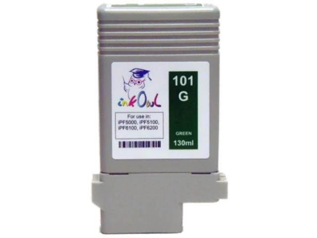 InkOwl Compatible Ink Cartridge Replacement for CANON PFI-101G (130ml, Green) for iPF5000, iPF5100, iPF6100, iPF6200 printers