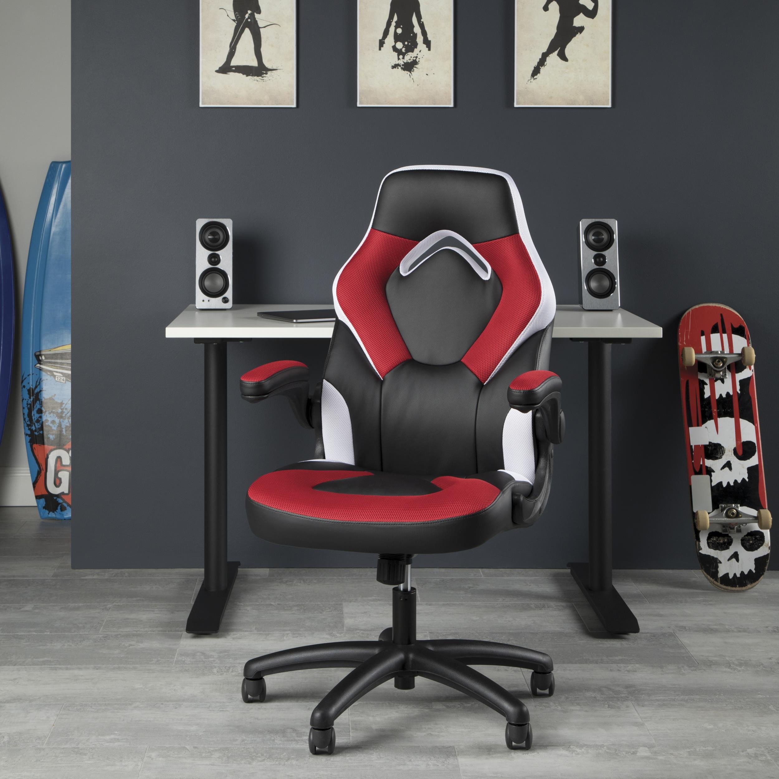 Gaming Chair, Racing Style Computer Desk Chair Padded Armrests Ergonomic Lumbar Support Adjustable Height