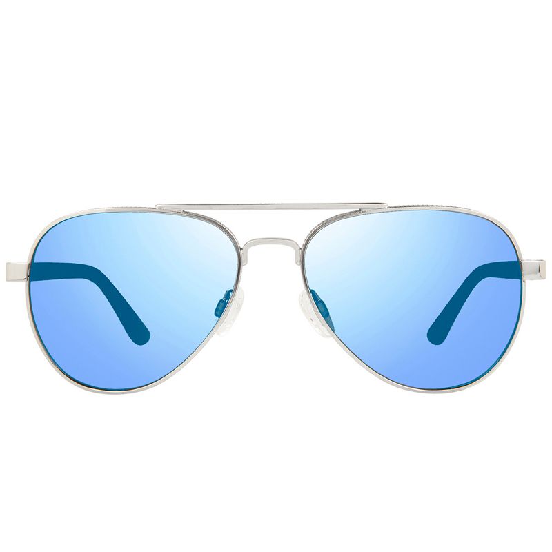 Revo Raconteur RE 1011 03 BL Unisex Aviator Polarized Sunglasses Chrome 58mm
