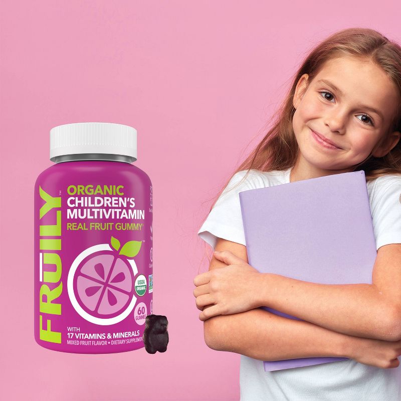 Fruily Organic Children's Multivitamin Real Fruit Gummy - 60ct