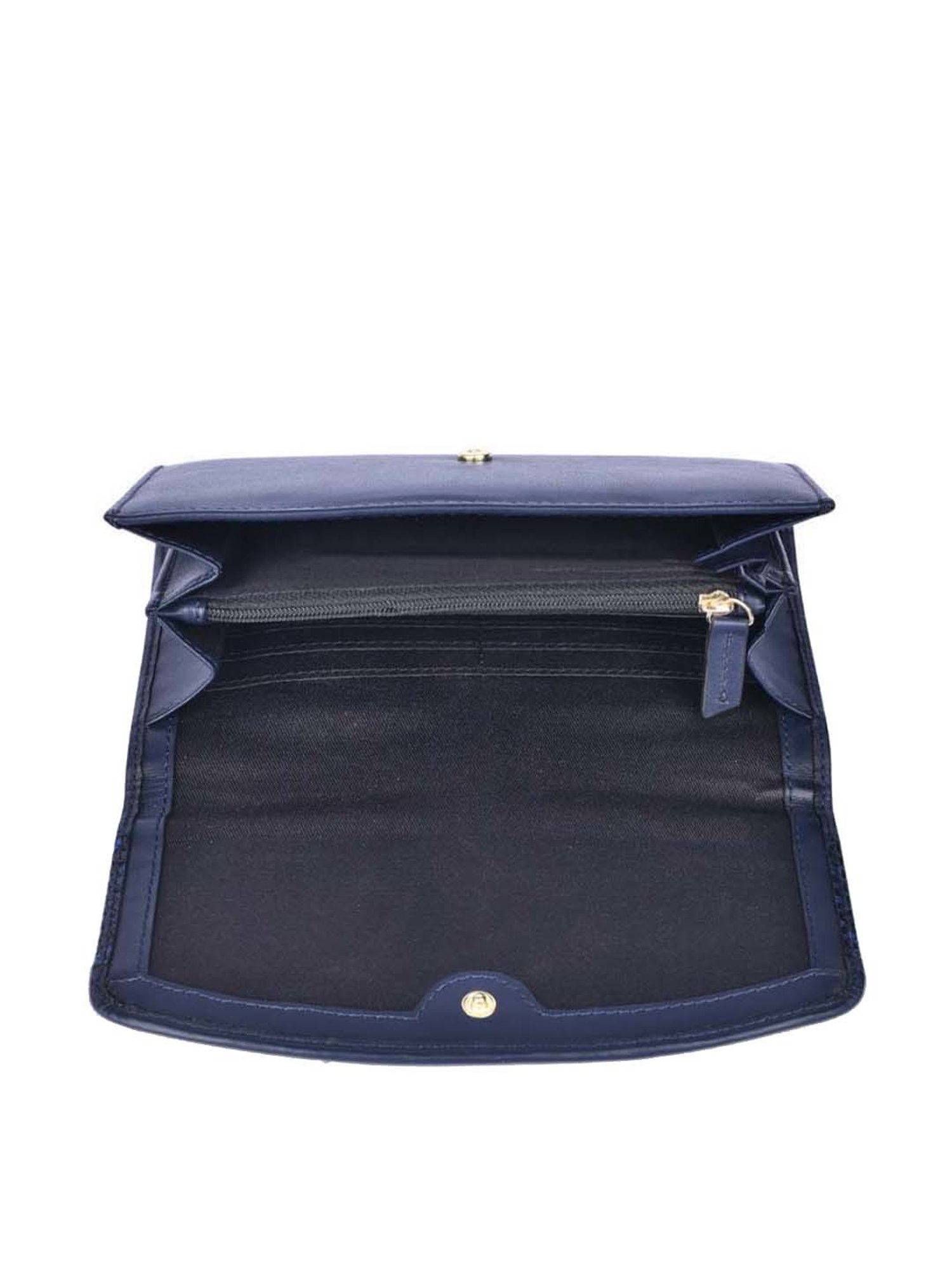 BELWABA Navy Textured Wallet for Women