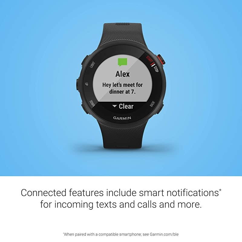 Forerunner 45S, 39mm Easy-to-use GPS Running Watch with Coach Free Training Plan Support, Black