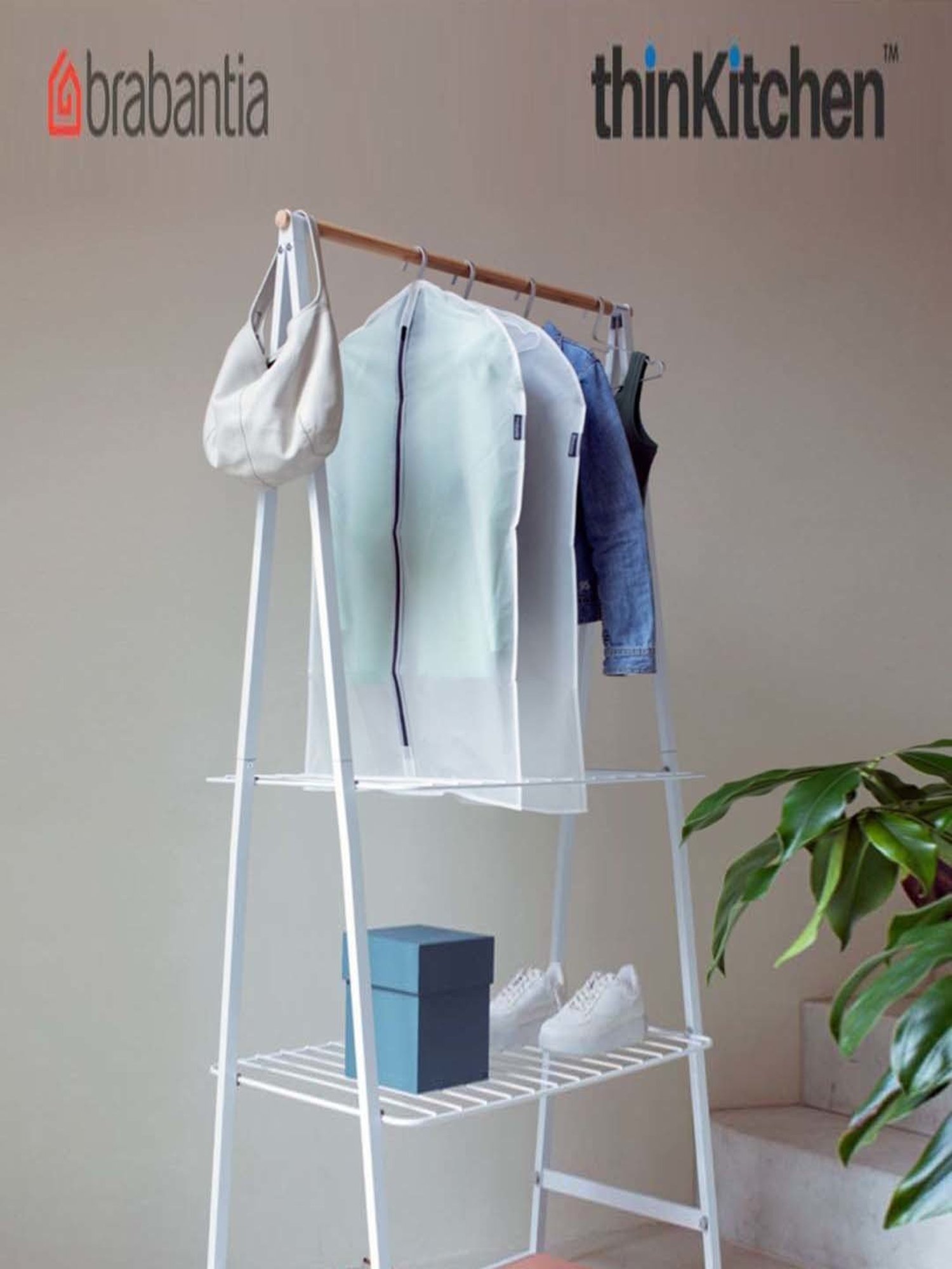 Brabantia White Plastic Protective Medium Clothes Cover - Set of 2