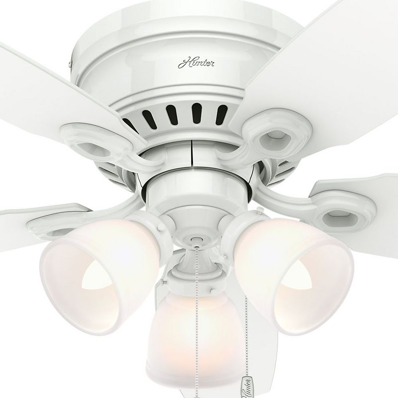 46" Hatherton Low Profile Ceiling Fan White (Includes Energy Efficient Light) - Hunter
