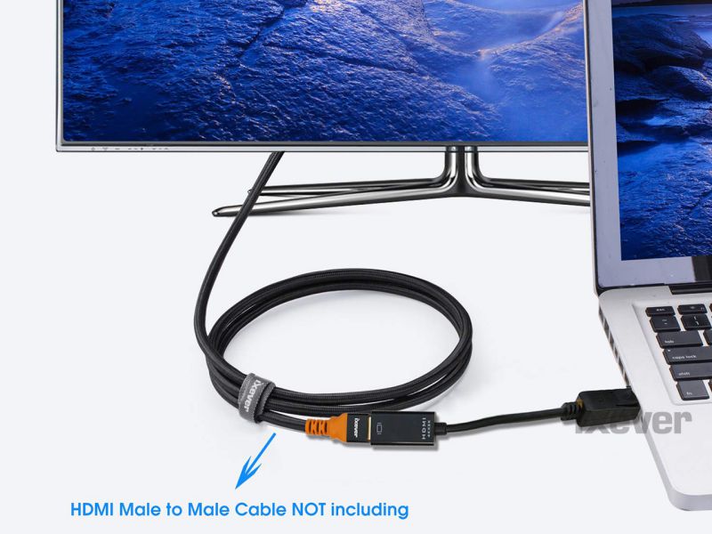 4K Displayport to HDMI Adapter Cable (3Pack),iXever DP Display Port to HDMI Male to Female Converter Adapter Gold-Plated Cord Compatible for Lenovo Dell HP