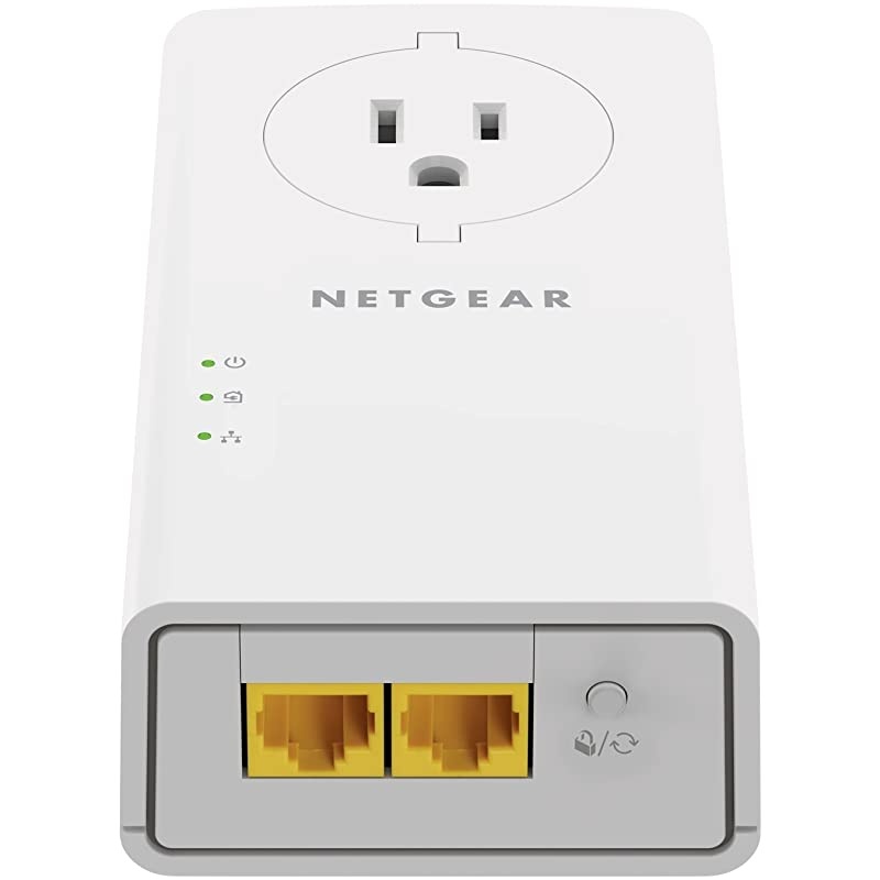 Powerline adapter 2000 Mbps 2 Gigabit Ethernet Ports with Passthrough + Extra Outlet PLP2000 Model Number PLP2000100PAS