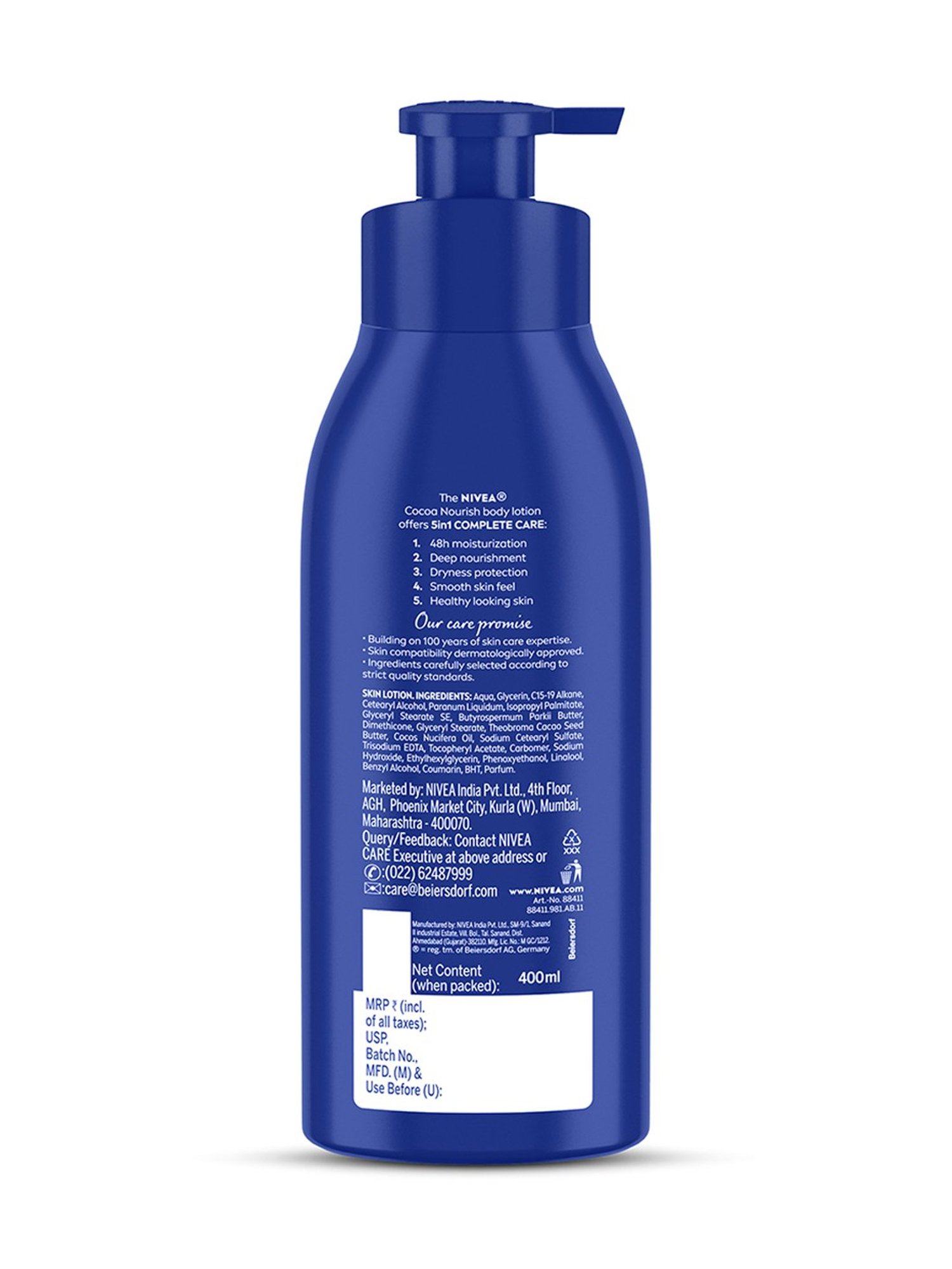Nivea Oil in Lotion Cocoa Nourish Body Lotion 5 in 1 Complete Care - 400 ml
