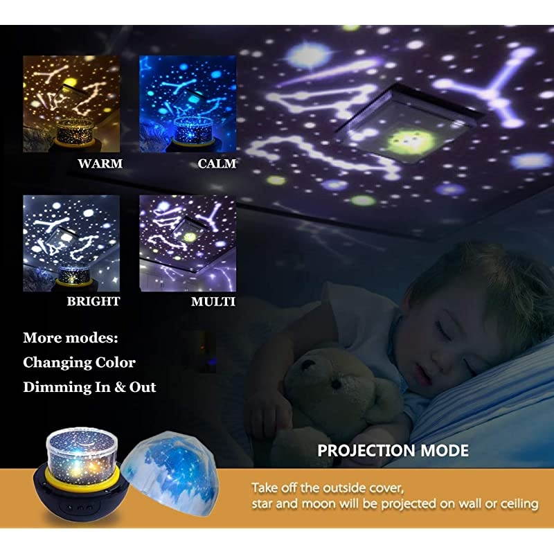Gifts for 210 Year Old Girls  Star Projector Night Light Lamps for Bedroom Night Light Home Decoration Toys Baby Night Light Nursery Relaxation Holiday Christmas Birthday Gifts XKD1