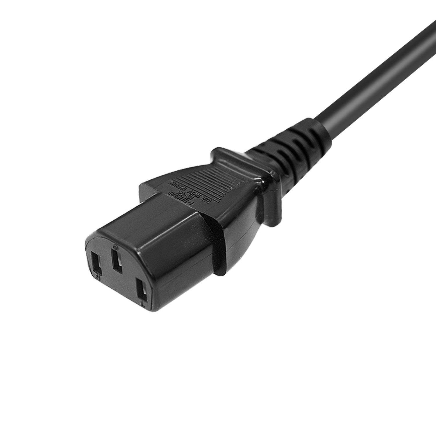 HotTopStar Computer Power Cord 6 -Feet 3x18 AWG 60C 300V Universal Computer Monitor Power Cord Universal Standard AC Power Cord Connector Power Cables [UL LISTED]