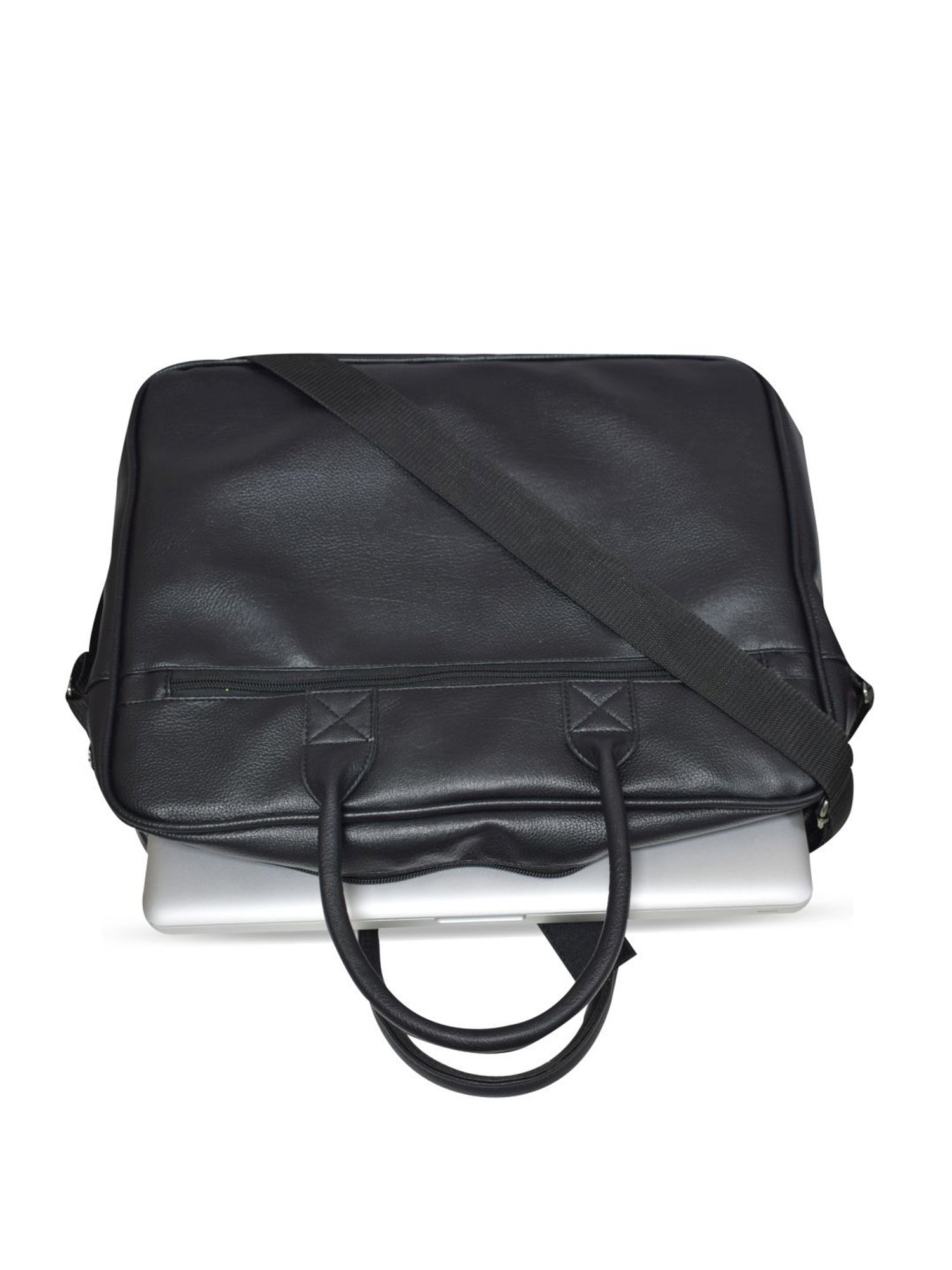 Swiss Military Black Textured Small Laptop Messenger Bag