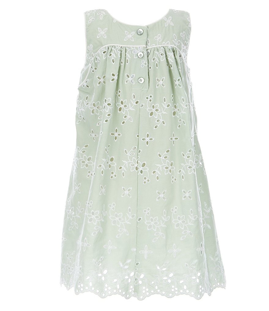 Laura Ashley Little Girls 2T-6X Eyelet Empire-Waist Dress