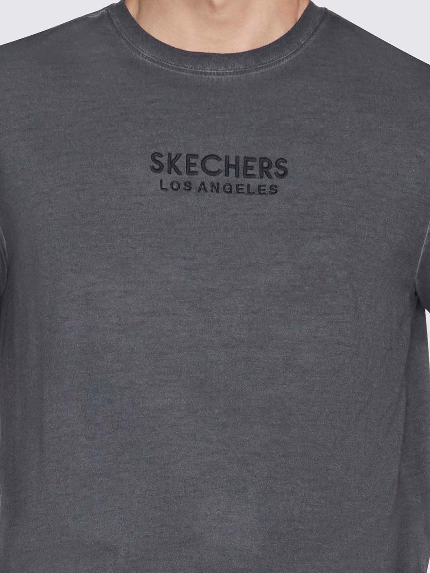 Skechers Bold Black Relaxed Fit Crew T-Shirt