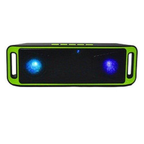 Portable Waterproof Bluetooth Speaker w/LED Light - (Green)