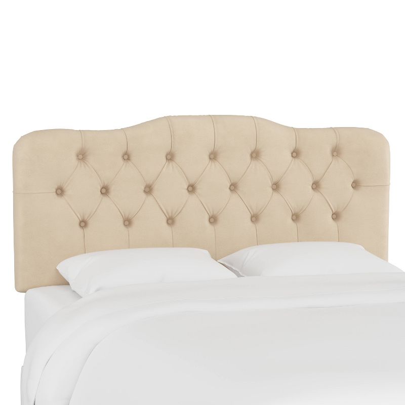 Full Tufted Headboard Velvet Pearl - Skyline Furniture