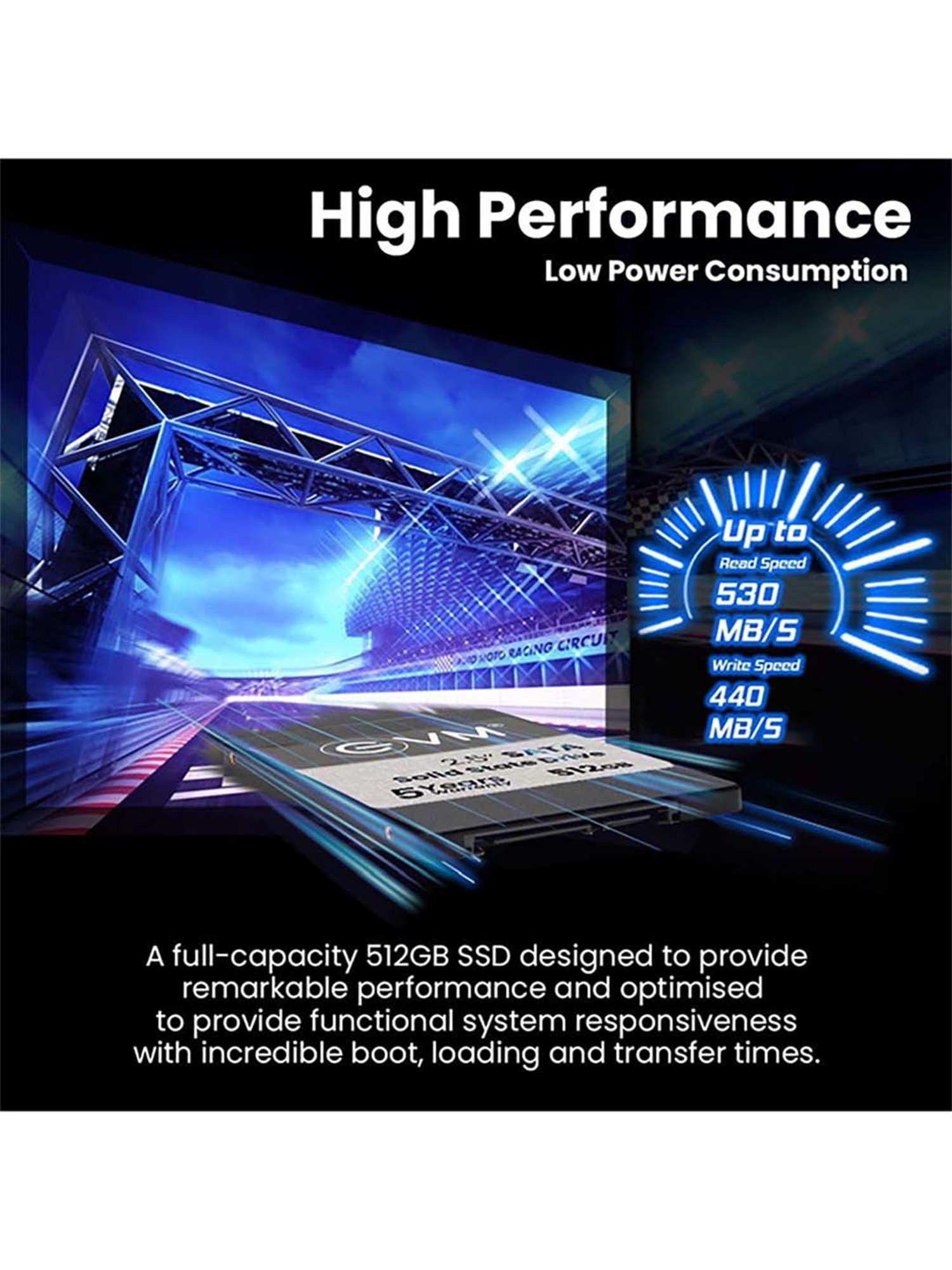 EVM EVM25 512GB 2.5 inch SATA Internal SSD (Black)