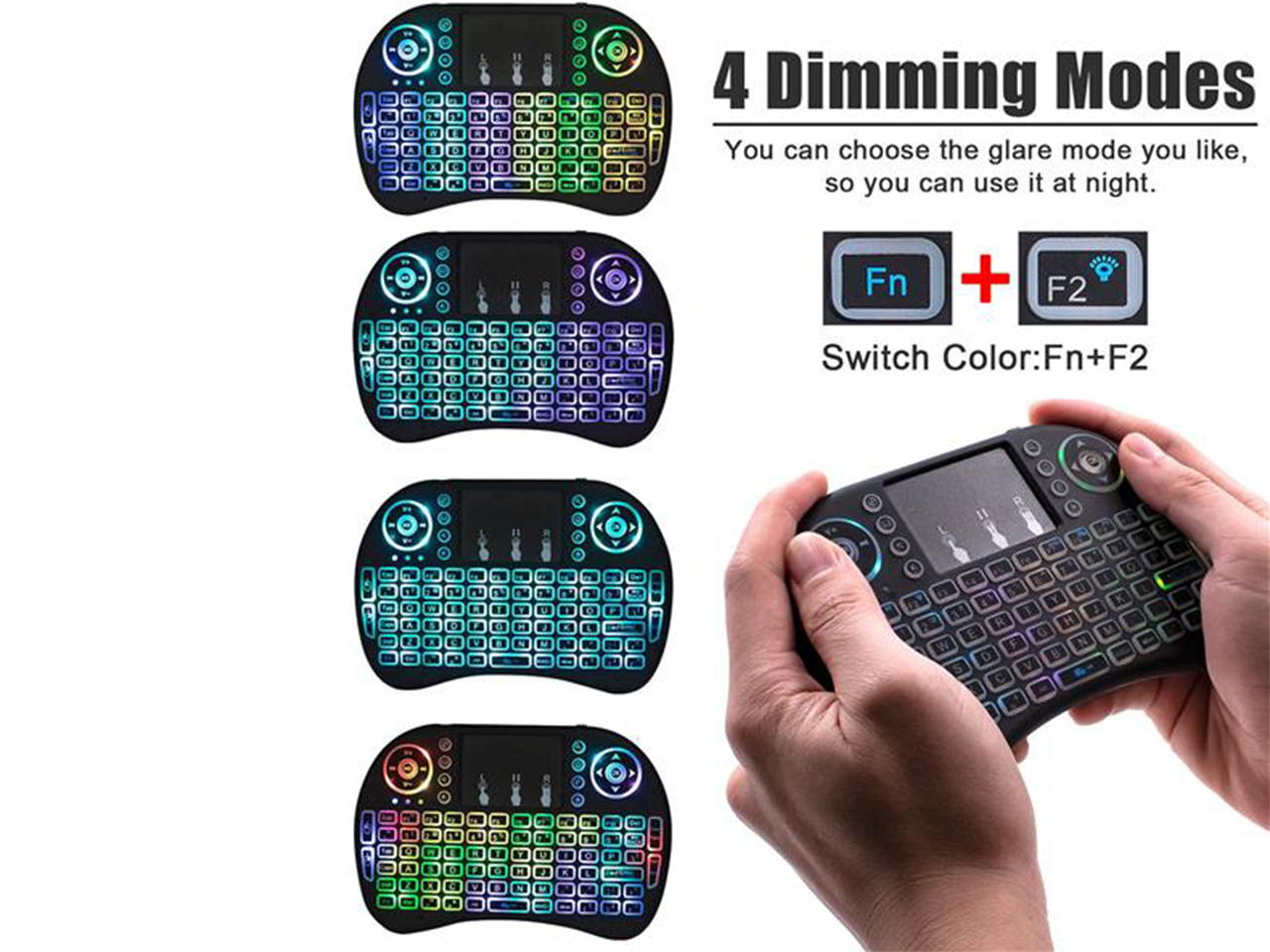 Mini i8 2.4G Air Mouse Wireless Keyboard with Touchpad Black