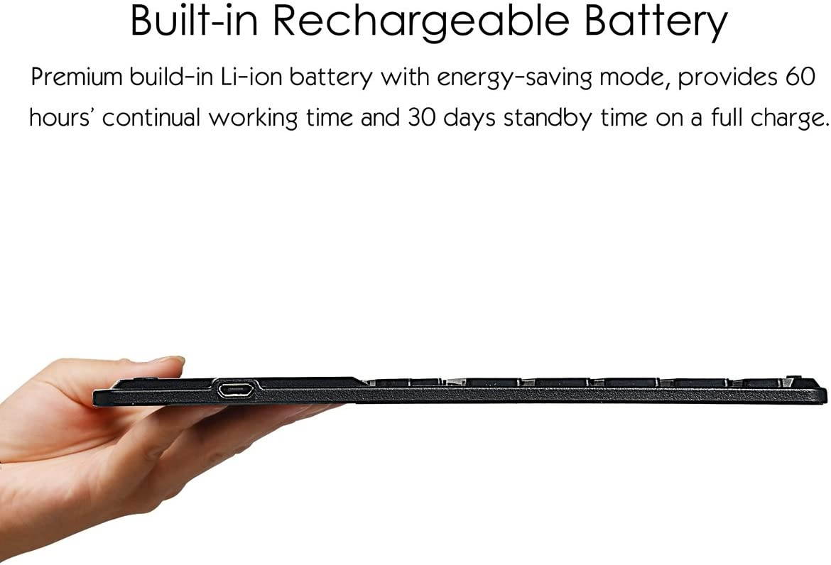 Eoso TouchPad Keyboard case for 9 1010.110.5 Tablets2-in-1 Bluetooth Wireless Keyboard with Touchpad & Leather Folio Cover(Black)