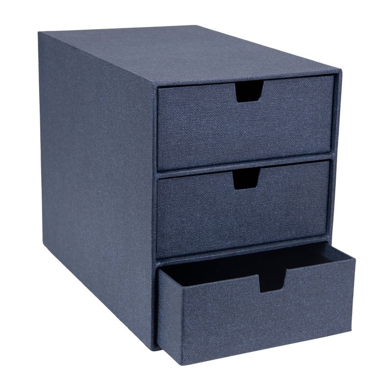 Ingrid 3-Drawer Canvas Supply Chest Blue - Bigso Box of Sweden
