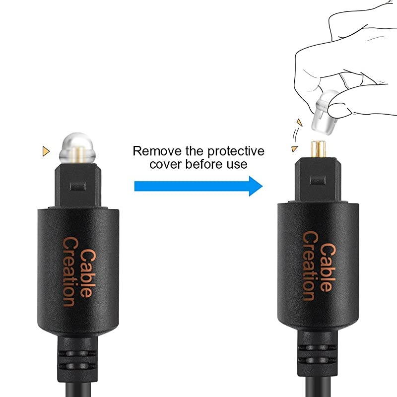 12FT Digital Optical Audio Cable  Toslink Cable Male to Male Digital Optical Cable with GoldPlated Connector for Home Theater Sound Bar VDCD PlayerBluray PlayersGame ConsoleMore