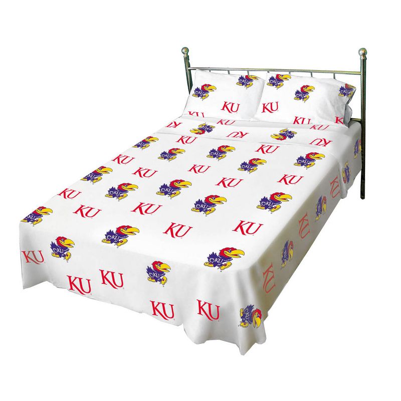 NCAA Collegiate 7pc Full Bedding Set - Kansas Jayhawks..