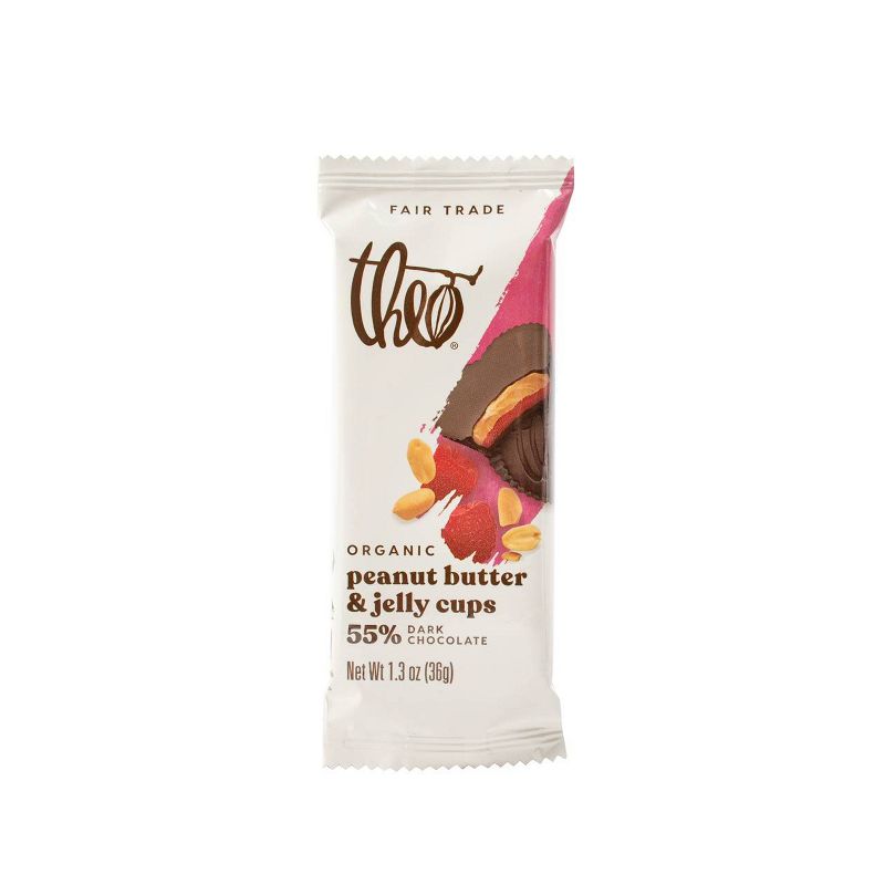Theo Organic Peanut Butter & Jelly Cups - 1.3oz