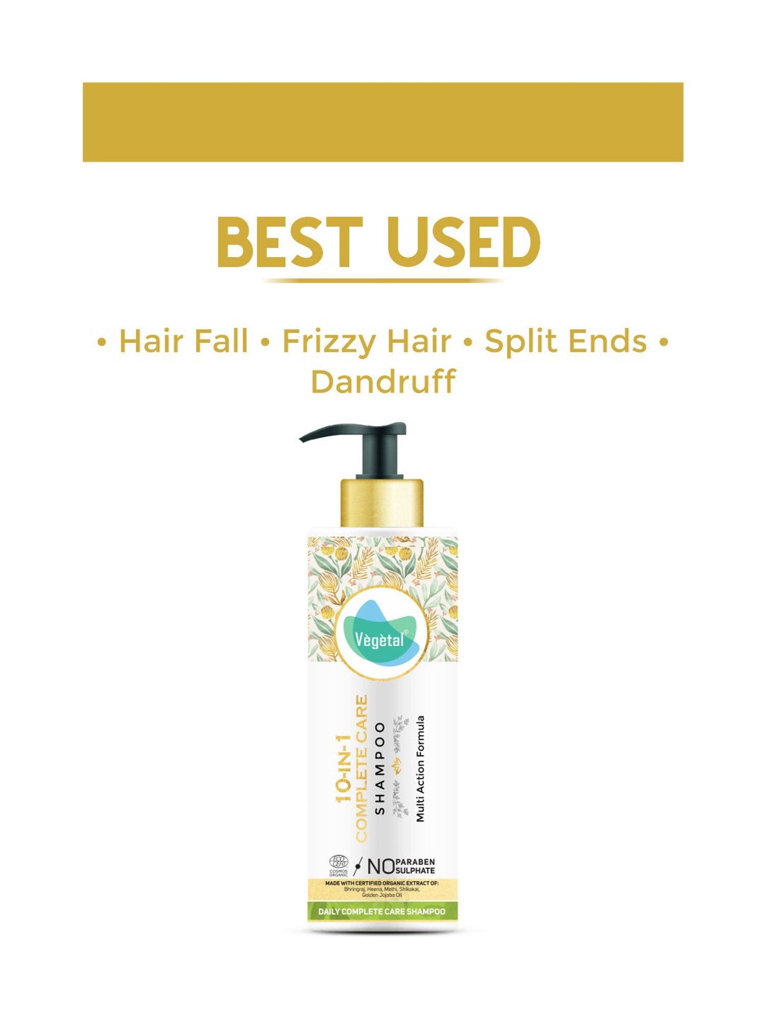 Vegetal 10-in-1 Complete Care Shampoo - 200 gm