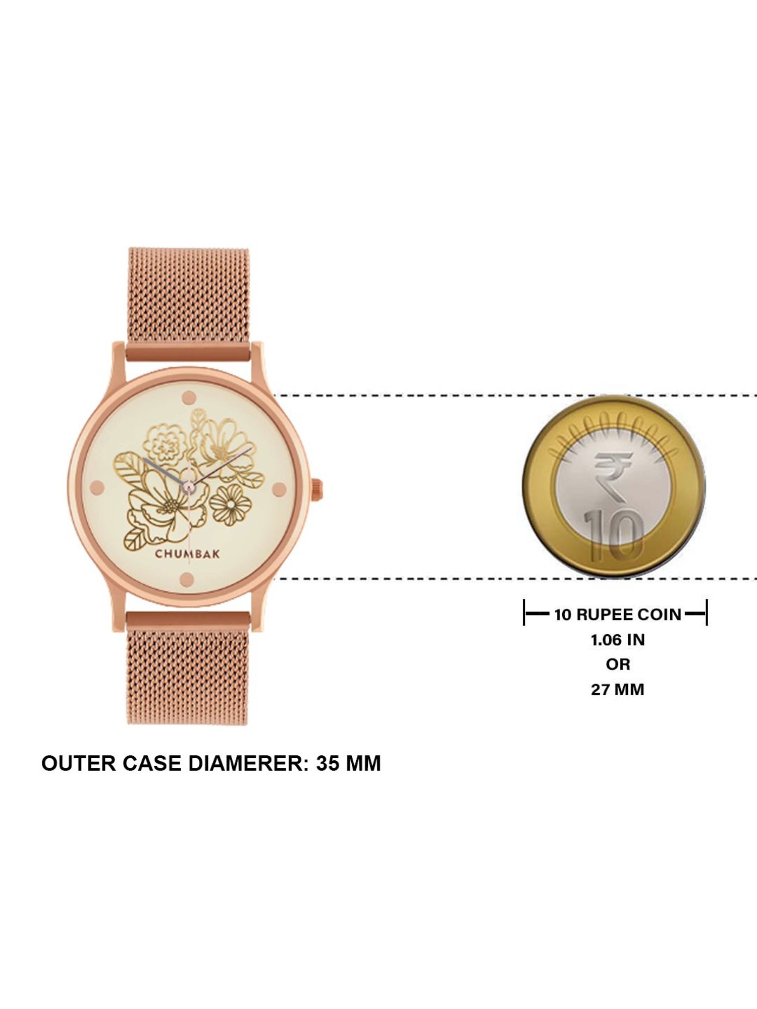 Chumbak 8907605117343 Abstract Peacock Analog Watch for Women