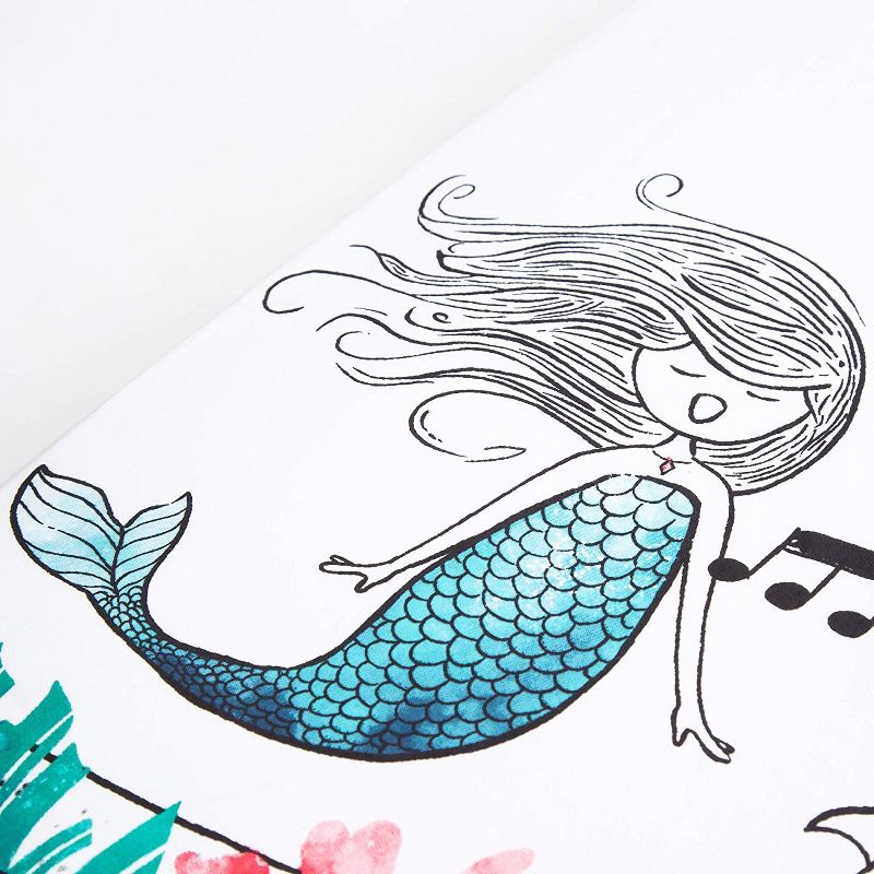 JumpOff Jo Fitted Crib Sheet, Cotton Crib Sheet for Standard Sized Crib Mattresses, Hypoallergenic and Breathable, 28" x 52",  Moonlight Mermaid