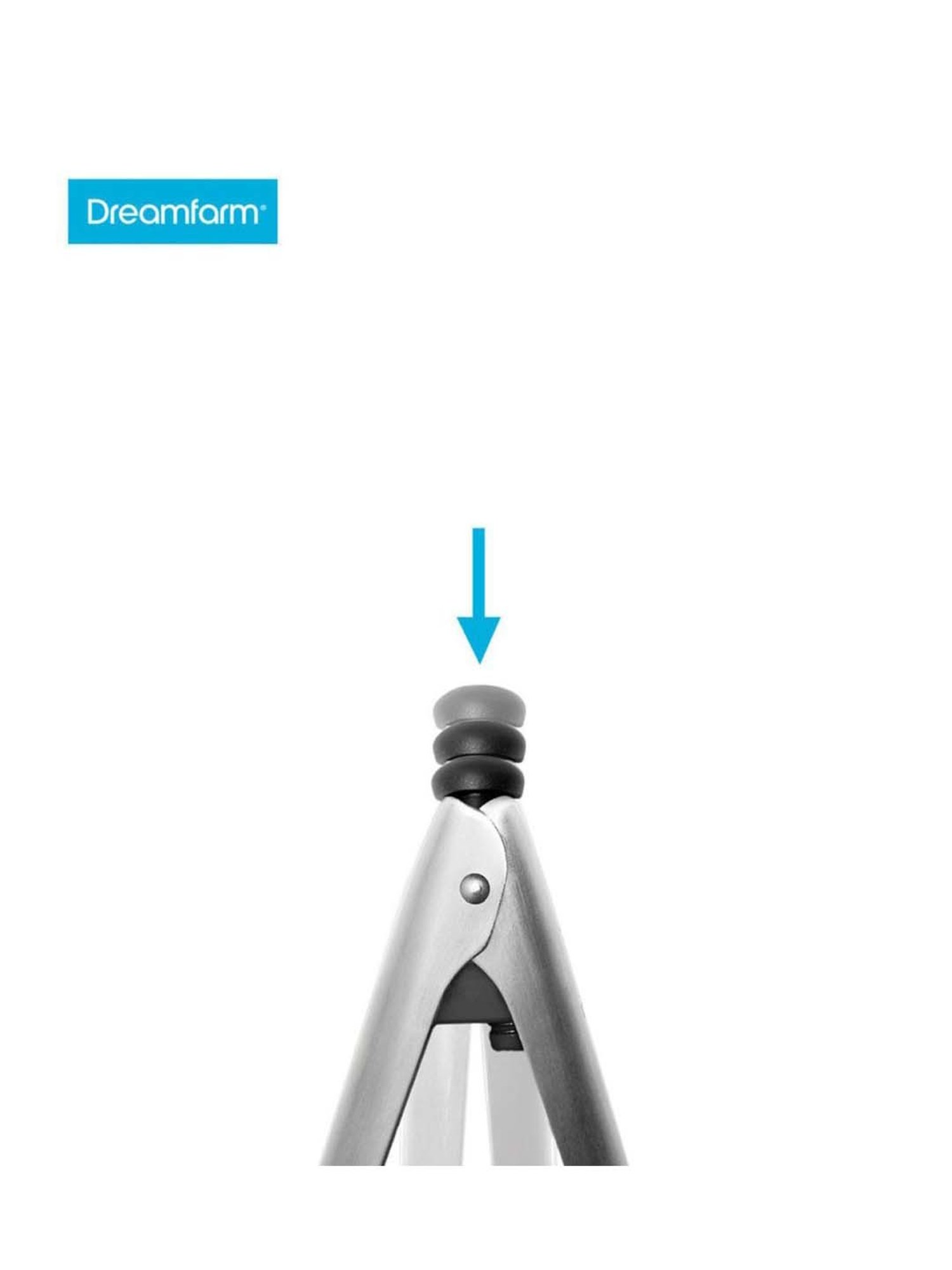 Dreamfarm Black Medium Stainless Steel Tongs With Silicone Heads