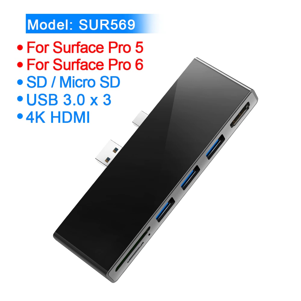 Misskit usb 3.0 card reader HUB 4K HDMI-compatible adapter SD/TF micro SD for Microsoft Surface Pro 5/6